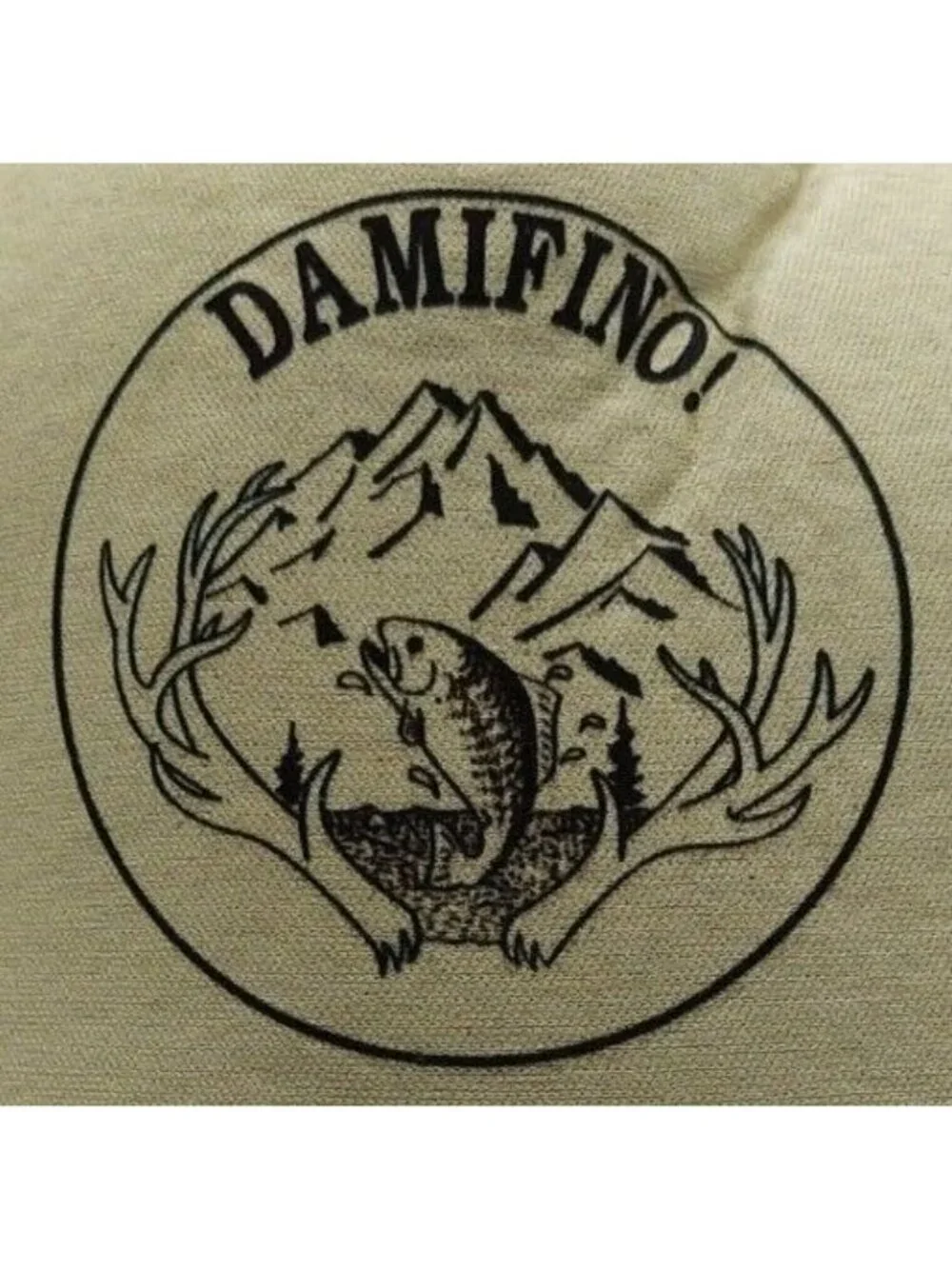 Damfino Green Camo Mesh Cap Snapback Nissan Brand Fish Mountains Antlers